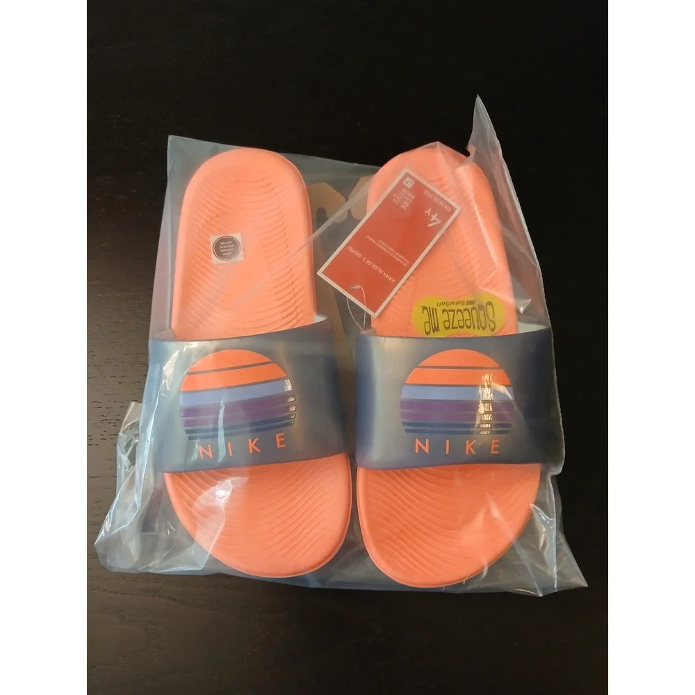 Nike Kawa Slide SE 2 GS PS Sunset Dk Purple Dust Bright Mango DA2638-500 4Y